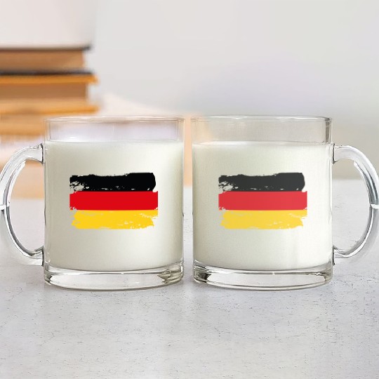 Official Germany Flag German Country Pride Vintage Glass Mugs