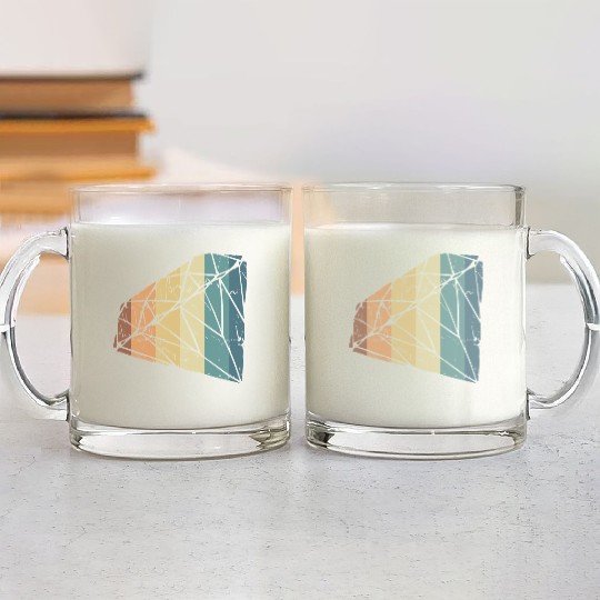 Vintage Diamond Gemstone Jewelry Jeweler Coral Glass Mugs