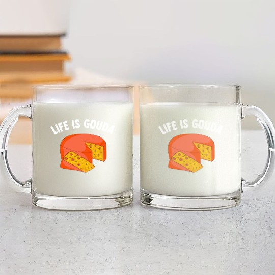 Gouda Cheese Slices charcuterie cheese board Glass Mugs