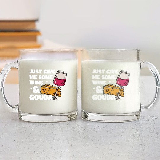 Gouda Cheese Slices charcuterie cheese board Glass Mugs