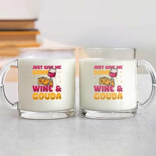 Gouda Cheese Slices charcuterie cheese board Glass Mugs