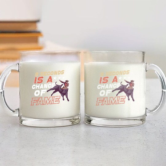Rodeo Bull Riding Livestock Show Farmer Cattle Glass Mugs
