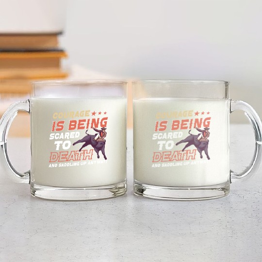 Rodeo Bull Riding Livestock Show Farmer Cattle Glass Mugs