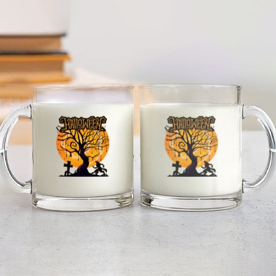 The tree of blood that calls werewolf on a night Glass Mugs