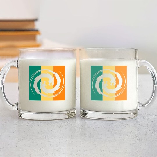 Dragon Ying Yang Glass Mugs