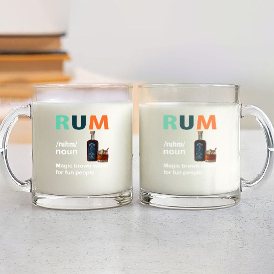 Rum Magic Brown Water For Fun People Funny Vintage Glass Mugs