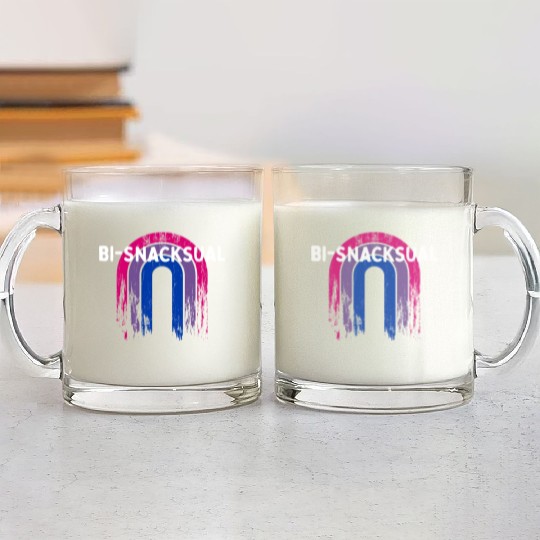 Bi-Snacksual Bisexual LGBTQ Bi Pride LGBT Glass Mugs