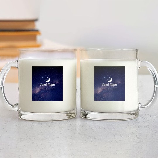 Good night with sweet dreams Glass Mugs