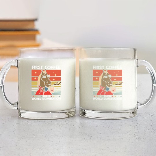 Horse Riding Sunglasses Coffee Glass Mugs