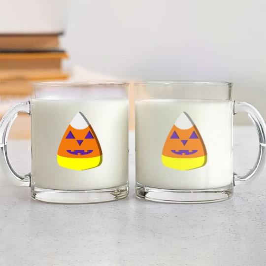 candy corn jack o lathern Glass Mugs
