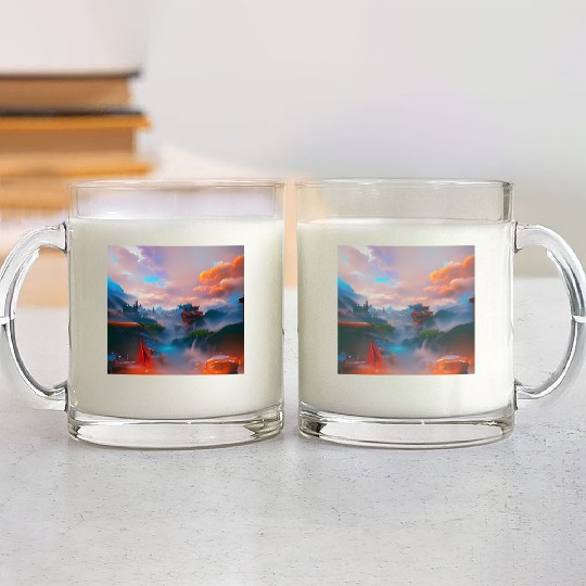 A Timeless World in a Distant Solar System Bright Glass Mugs