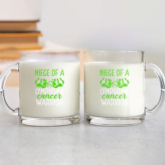 Niece Lymphoma Cancer Awareness Aunt Uncle Glass Mugs