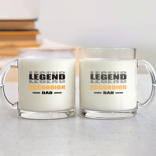 legend accordion dad Glass Mugs
