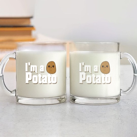 I am a Potato Fries Cute Costume Potatoes Lovers Glass Mugs