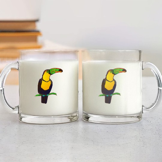Desing Tukan; beautiful bird Glass Mugs