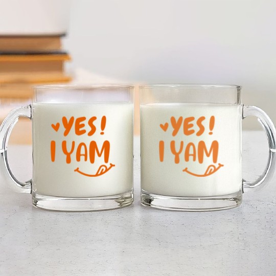 I yam my sweet potato for matching couple Glass Mugs