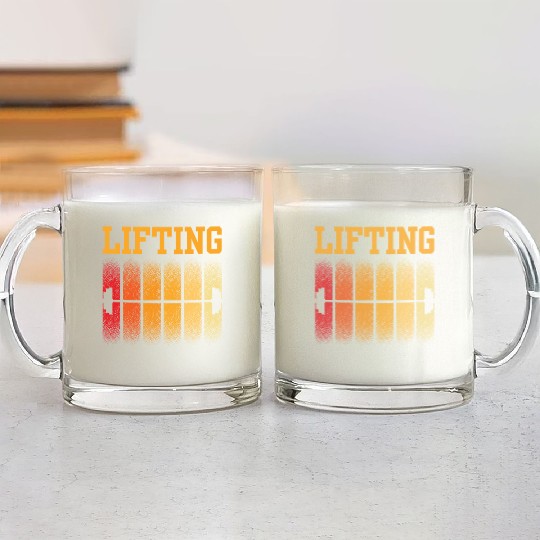 Lifting Weightlifting Lift Workout Gym Glass Mugs