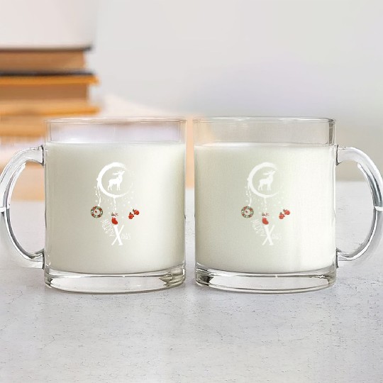 Winter dreamcatcher Christmas Moose Glass Mugs