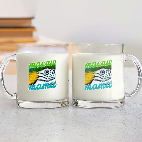Blue And Yellow Macaw - Parrot Glass Mugs