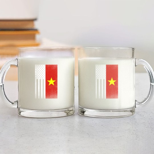 Vietnam Design for proud Vietnamese Americans Glass Mugs