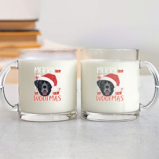 Labrador Merry Christmas Glass Mugs
