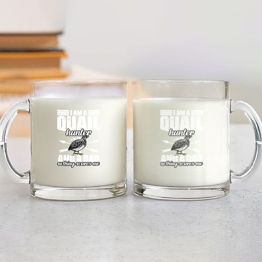Funny Quail Hunting Hobby Northern Bobwhite Quail Glass Mugs
