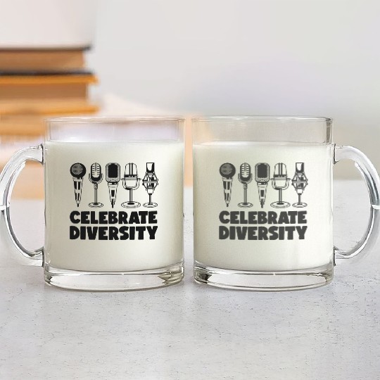 Karaoke Singer Microphone Vocalist Glass Mugs