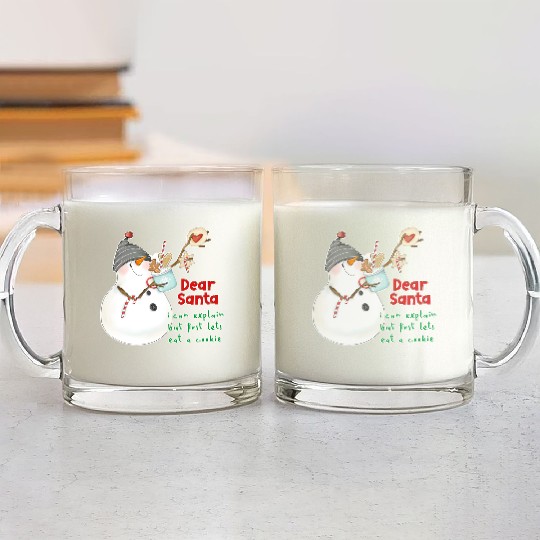 Dear Santa I can explain Glass Mugs