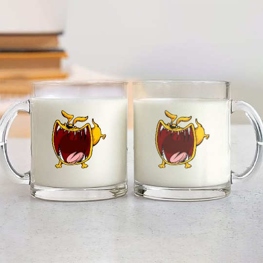 Scary Big Mouth Dog Owners Pet Lover Gift Ideas Glass Mugs