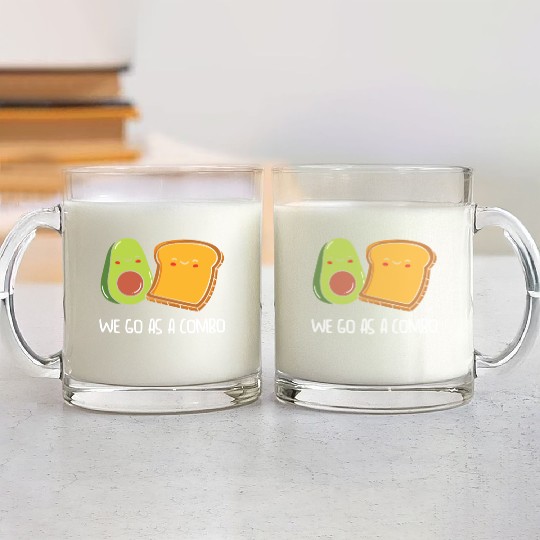 Siblings Avocado Toast Combo Big Sister Brother Glass Mugs