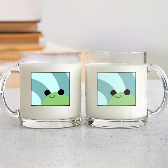 Frog desing Glass Mugs