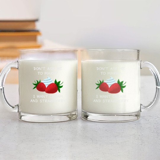 Relationship Status Funny Single Strawberry Lover Glass Mugs