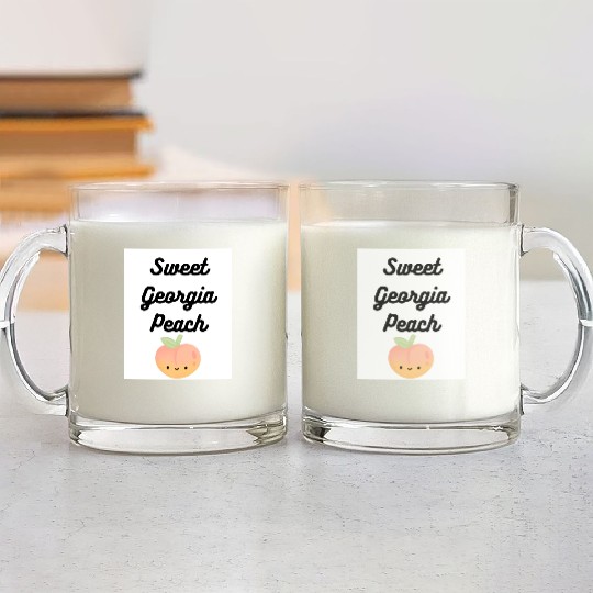 Sweet Georgia Peach Glass Mugs