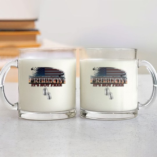 Marine Veteran Freedom Isn't Free Glass Mugs