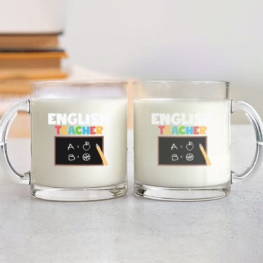 English Teacher Language Grammar Glass Mugs