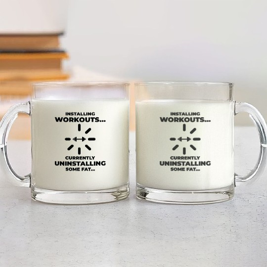 Installing Workout Gym Lover Exercise Glass Mugs