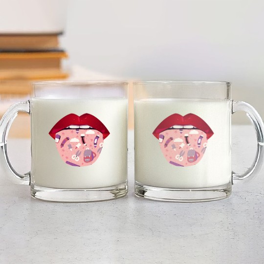 Daycare Teacher Lips Glass Mugs