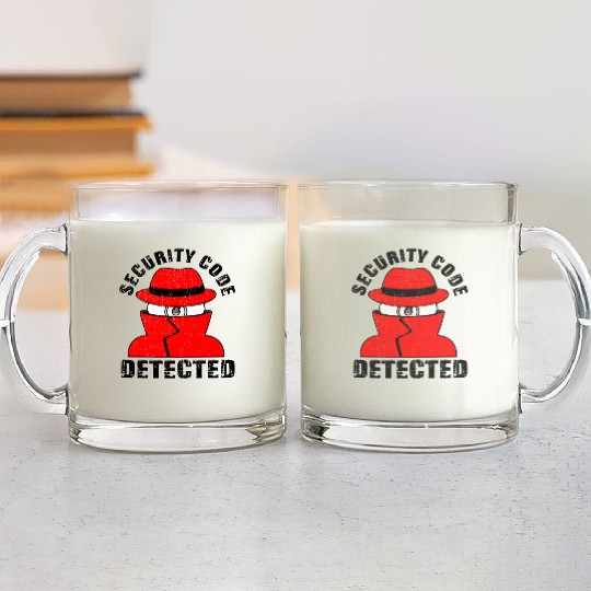 Network And Computer Security Hard Disc Detective Glass Mugs