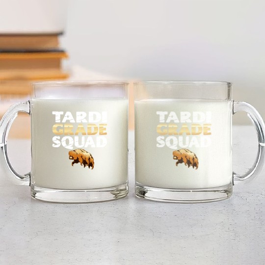 Tardigrade Squad Moss Piglet Science Lover Glass Mugs