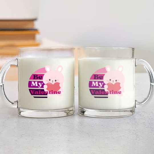 Be My Valentine Glass Mugs