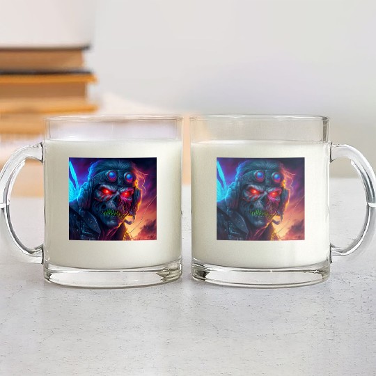 ZOMBIE IRON MAIDEN (version 9) Glass Mugs