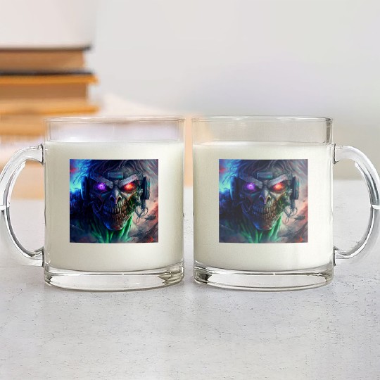 ZOMBIE IRON MAIDEN (version 12) Glass Mugs