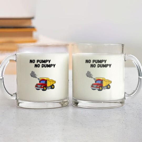 Dump Truck Pump Cover Glass Mugs