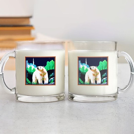Polar Bear in The Wild. Buy Now Glass Mugs