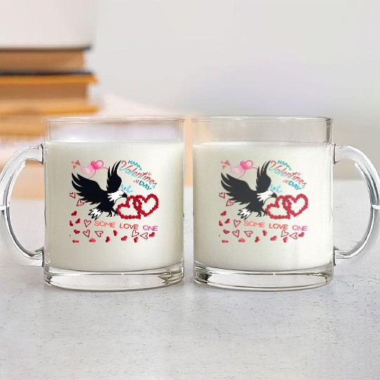 Valentine's day Glass Mugs
