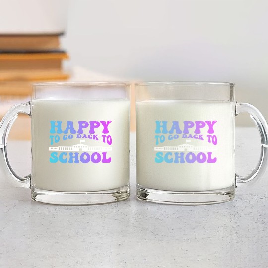 Back To School Glass Mugs
