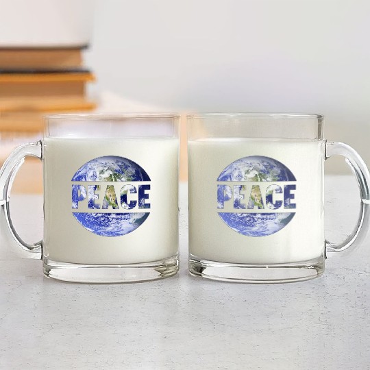 World Peace Support Earth Peace Day Lover Graphic Glass Mugs