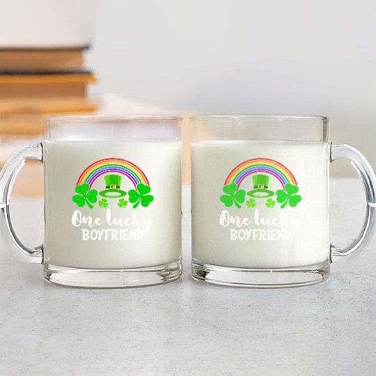 One Lucky Boyfriend St Patrick's Day Glass Mugs
