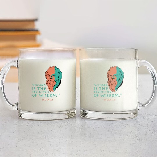 Socrates Stoic Philosophy Quote Glass Mugs