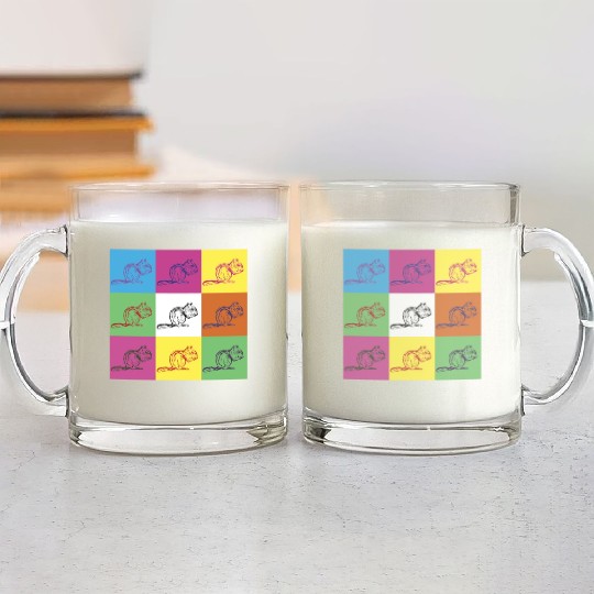 Squirrel Design Glass Mugs